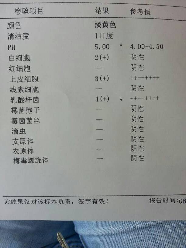 问:刚做的分泌物检验报告单