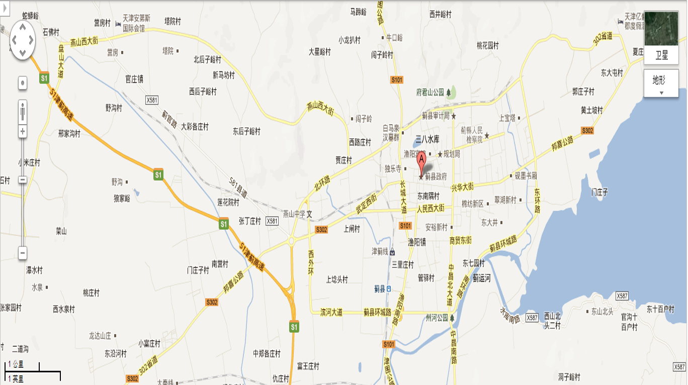 向北延伸,跨潮白新河,经宝坻,溯州河东岸北上,过下仓至蓟县渔阳镇
