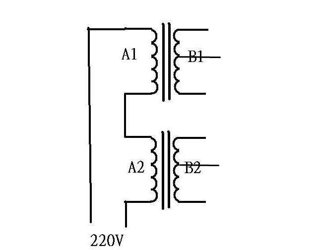 变压器串联接线图图片