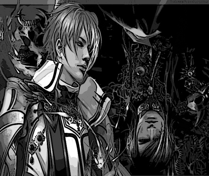 求一个漫画男生魔化和神化的图片要冷酷帅气的就是光明和黑暗的漫画