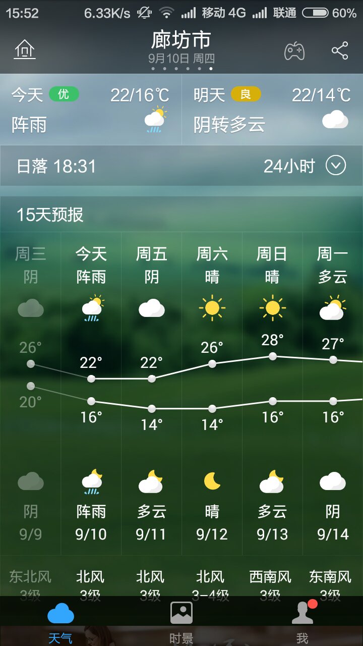 廊坊天气预报