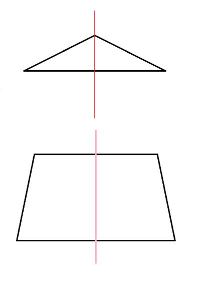 画一个只有一个对称轴的三角形,再画一个只有一条对称