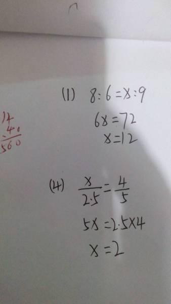 解比例,求算式