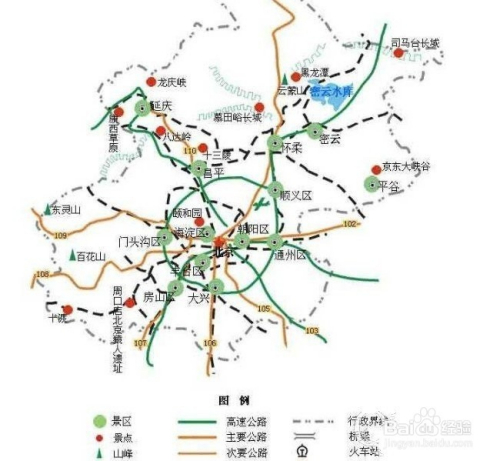 北京周边城市地图图片