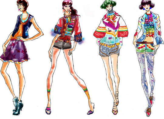 穿现代衣服的素描叫什么图